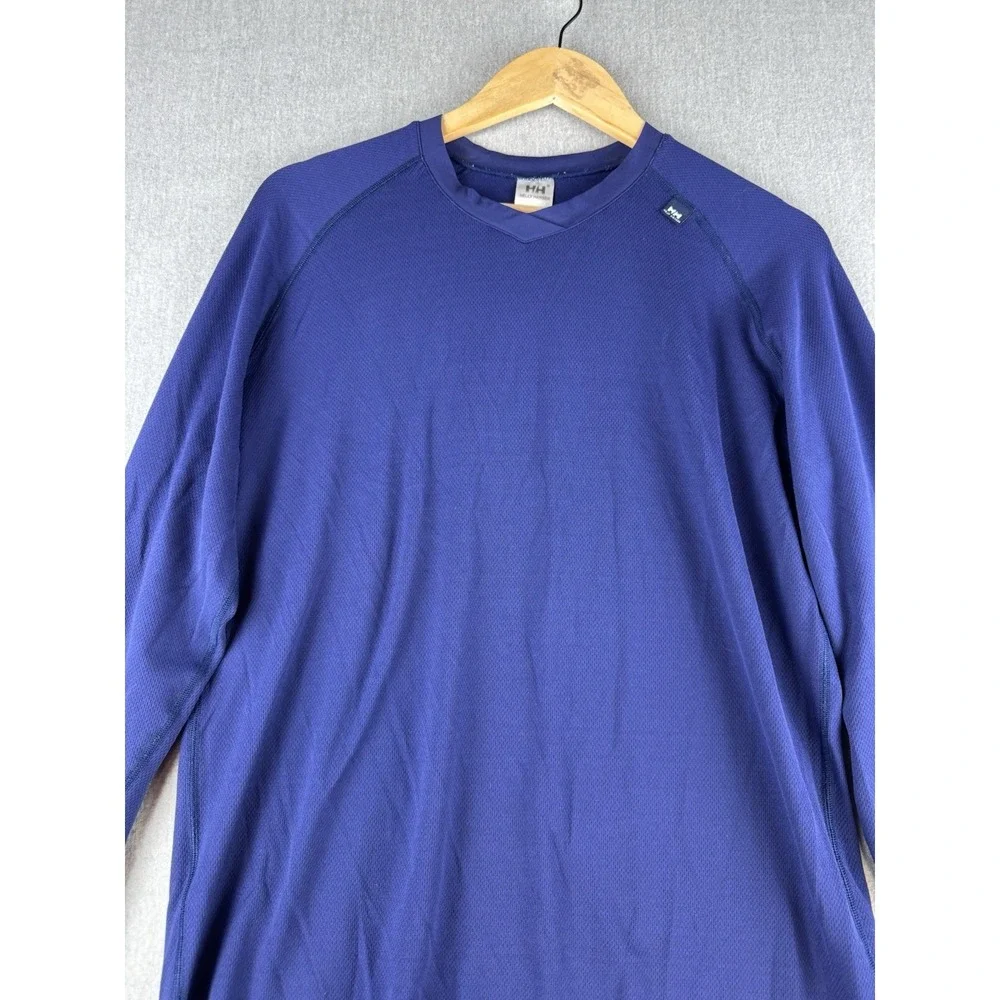 Helly Hansen Base Layer Shirt Mens XXL Blue Long Sleeve‎ Athletic Outdoor
